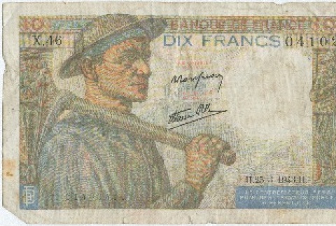 Ten franc note (ddr-densho-201-418)
