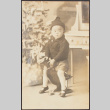 A young boy on a duck (ddr-densho-278-209)