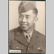 Portrait of Geo. Hayakawa in uniform (ddr-densho-522-664)