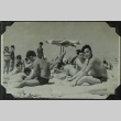 Japanese American men on Hawaiian beach (ddr-densho-201-281)