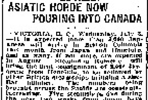 Asiatic Horde Now Pouring Into Canada (July 3, 1907) (ddr-densho-56-92)