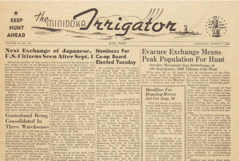 Minidoka Irrigator Vol. III No. 24 (August 7, 1943) (ddr-densho-119-50)