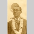 Man wearing leis (ddr-njpa-4-2878)