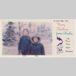 Christmas photo card with two children in winter clothes (ddr-densho-430-293)
