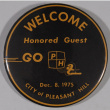 Welcome honored guest pin (ddr-densho-433-962)