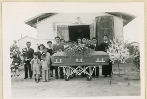 Mourners at Kiyoko Kitashima's funeral (ddr-densho-37-1660)