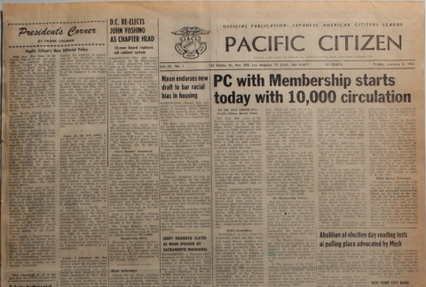 Pacific Citizen, Vol. 52, No. 1 (January 6, 1961) (ddr-pc-33-1)