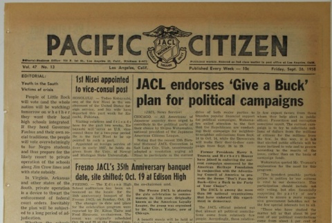 Pacific Citizen, Vol. 47, No. 13 (September 26, 1958) (ddr-pc-30-39)