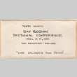 Card from Tenth Annual Bay Regional Sectional Conference (ddr-densho-341-32)