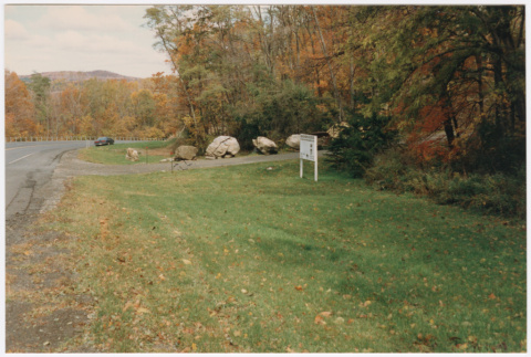Rock landscaping drive entrance (ddr-densho-377-1901)