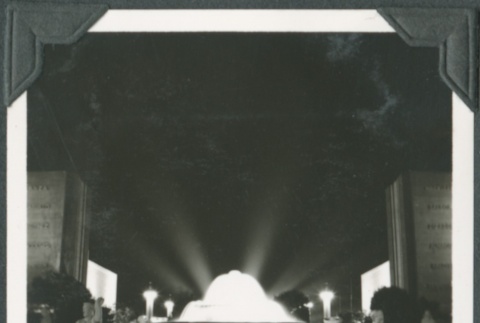 Night view of a fountain at the Golden Gate International Exposition (ddr-densho-300-178)