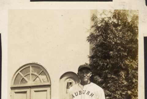 Matsu in baseball uniform (ddr-densho-326-441)
