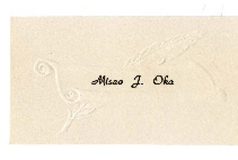 Name plate of Misao T Oka (ddr-csujad-38-384)