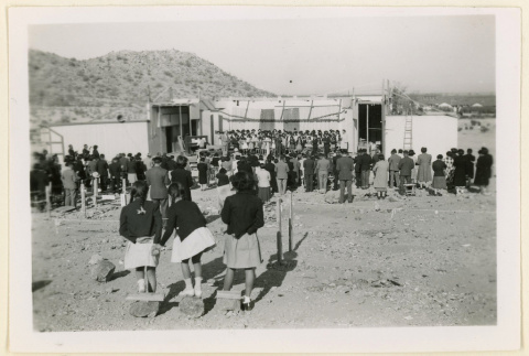 Crowd at a Thanksgiving program (ddr-densho-37-1223)