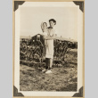 Kunikazue and Alice beside a garden (ddr-densho-542-524)
