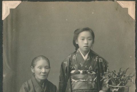 Portrait of a grandmother and  granddaughter (ddr-densho-321-929)
