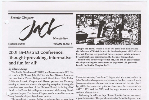 Seattle Chapter, JACL Reporter, Vol. 38, No. 9, September 2001 (ddr-sjacl-1-493)