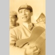 Haruhisa Kawada playing a guitar (ddr-njpa-4-582)