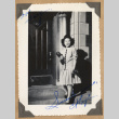 Kaye on a doorstep (ddr-densho-542-85)