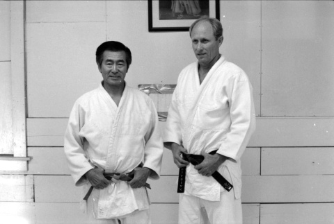 Frank Emi and Gary at the Hollywood Judo Dojo (ddr-densho-1007-572)