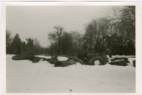 Rocks covered in snow (ddr-densho-377-2032)