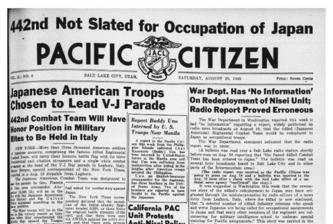 The Pacific Citizen, Vol. 21 No. 8 (August 25, 1945) (ddr-pc-17-34)