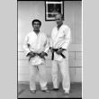 Frank S. Emi and an unidentified person dressed in gi at the Hollywood Judo Dojo (ddr-densho-1007-1268)