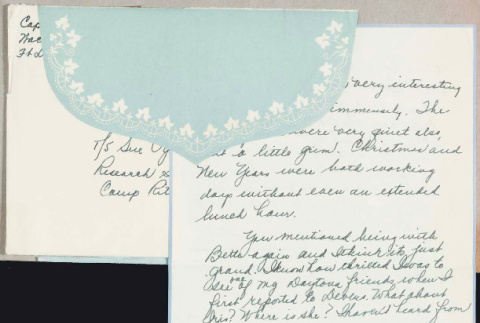 Letter from Kay Riale to Sue Ogata Kato (ddr-csujad-49-183)