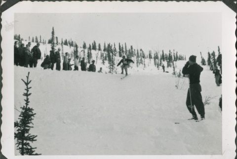Man in skiing competition (ddr-densho-321-403)