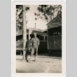 Soldier standing outside barracks (ddr-densho-368-2)