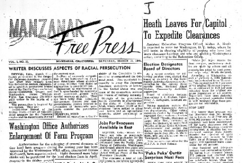 Manzanar Free Press Vol. 5 No. 21 (March 11, 1944) (ddr-densho-125-218)