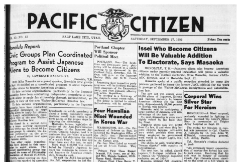 The Pacific Citizen, Vol. 35 No. 13 (September 27, 1952) (ddr-pc-24-39)