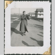 Man with bugle with insignia for Medical Training Battalion 28 (ddr-densho-434-57)