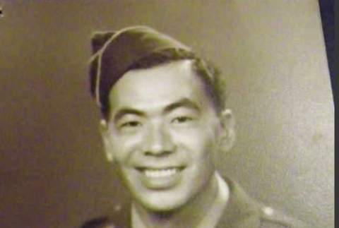 Portrait of Noboru Sakahara in uniform (ddr-densho-316-428)