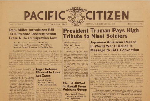 Pacific Citizen Vol. 22 No. 7 (ddr-densho-121-13)