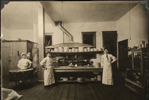 Hotel kitchen with Issei employees (ddr-densho-259-360)