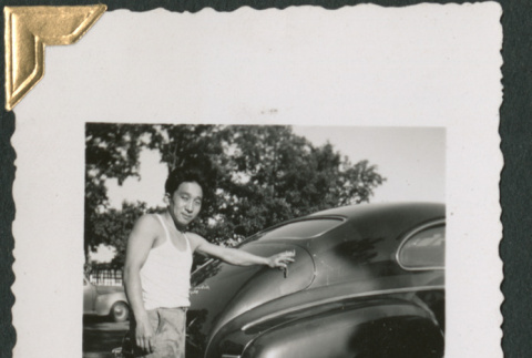 Man polishing car (ddr-densho-434-148)