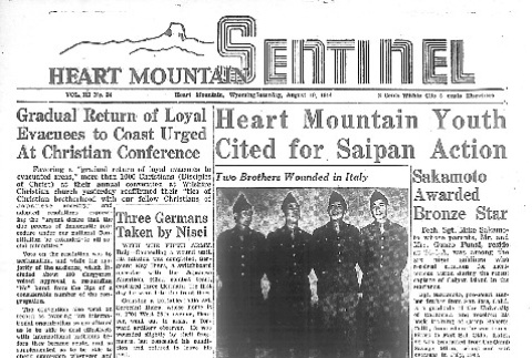 Heart Mountain Sentinel Vol. III No. 34 (August 19, 1944) (ddr-densho-97-195)