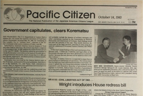 Pacific Citizen, Whole No. 2,260, Vol. 97, No. 16 (October 14, 1983) (ddr-pc-55-40)