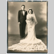 Wedding portrait of Nobuo Isomura and Mary Miki Nishimura (ddr-densho-474-136)