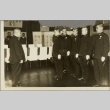 Several officers standing before Minister of the Navy Mineo Osumi (ddr-njpa-13-1373)