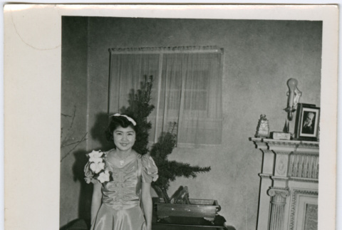 Teen dressed up for formal dance (ddr-densho-329-788)