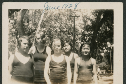five women in swimsuits (ddr-densho-378-649)