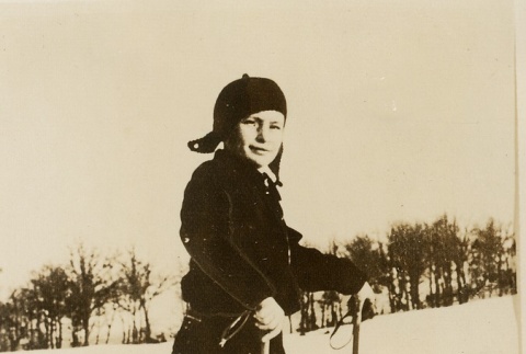 Romano Mussolini posing in skis (ddr-njpa-1-949)