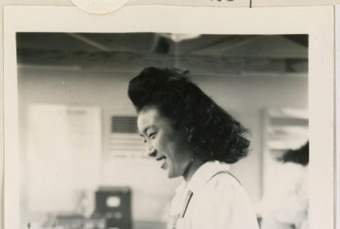 Woman working at a typewriter (ddr-densho-37-1001)