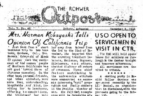 Rohwer Outpost Vol. V No. 48 (December 9, 1944) (ddr-densho-143-226)