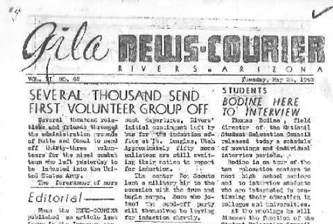 Gila News-Courier Vol. II No. 62 (May 25, 1943) (ddr-densho-141-98)