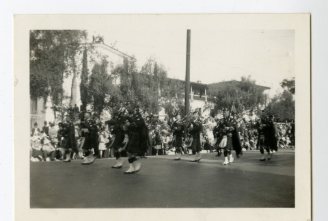 Bagpipe band in the Rose Parade (ddr-csujad-42-206)