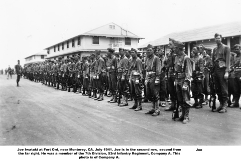 Lines of men in uniform standing in formation (ddr-ajah-2-760)