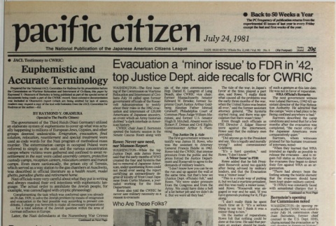 Pacific Citizen, Whole No. 2148, Vol. 93, No. 4 (July 24, 1981) (ddr-pc-53-29)
